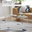 Table basse rectangulaire 32 pouces tout en acrylique de 15 mm d'épaisseur, transparente et durable