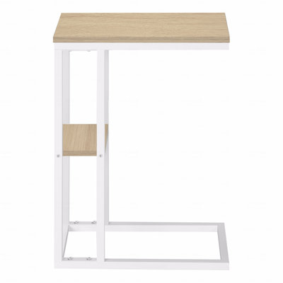 Accent Table, C-Shaped, End, Side, Snack, Laminate, Metal, Contemporary, Modern