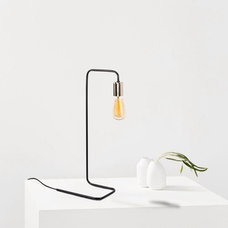Lampe de table, Noir / nickel