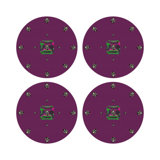 Asscher Vegan Leather Round Pebble Placemat
