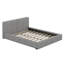 Grand lit tapissier au sol en velours-102533748