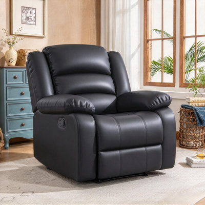 Fauteuil inclinable en similicuir de 38 po Emryn