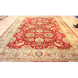 Agra One-of-a-Kind 10' x 13'10" Area Rug in Red/Ivory