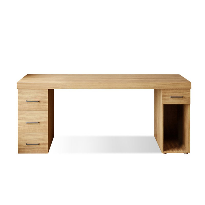 Bureaux rectangulaires en bois massif brun, H 29,53 po x l 78,74 po x P 23,62 po