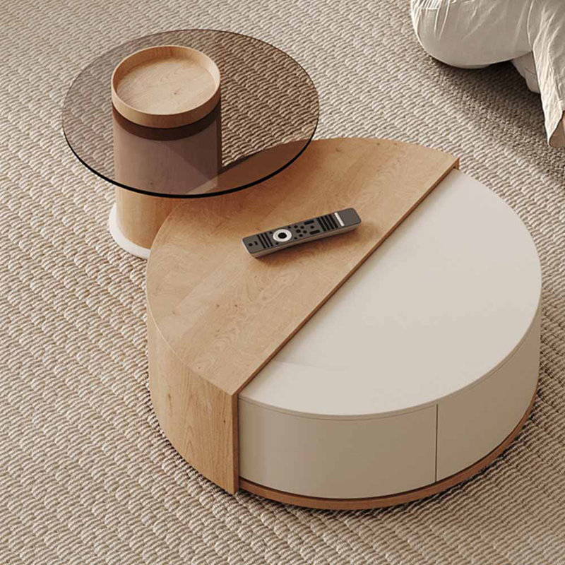 Round multi-functional simple tea table