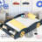 Race Car-Shaped Full Size Bed With Storage - Dark Blue + Yellow Robust Construction For Bedroom Use Car Platform & Use, Comfort And-410978753-410978755