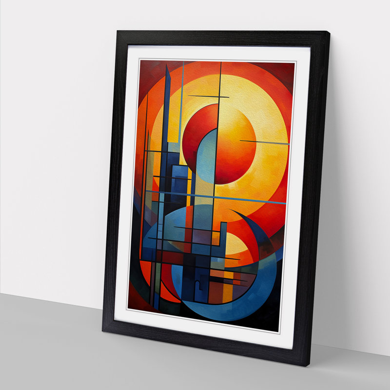 Single Picture Frame Print on Wood, 64cm H x 46cm W, Black Framed