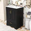 Meuble-lavabo de salle de bain avec lavabo en céramique, tiroir de rangement et armoire à fermeture en douceur-1455062295