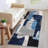 Modern Abstract Area Rugs Living Room Rug, Machine Washable Non Slip Rug for Bedroom, Low Pile Contemporary Floor Carpet for Dining Room Home Office, Foldable Thin Mat-1493754410