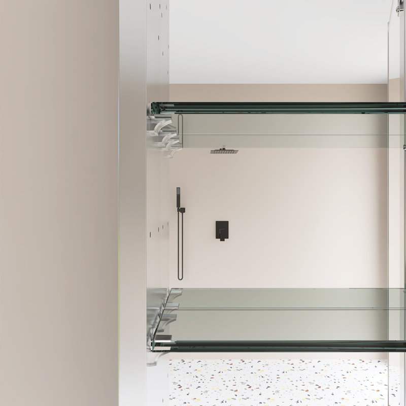 12 Inch Rectangular Medicine Cabinet With Mirror, Right