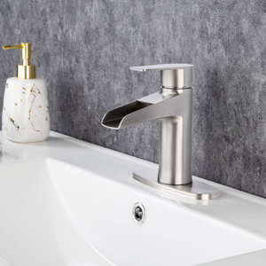 Single Hole Bathroom Faucet with Drain Assembly