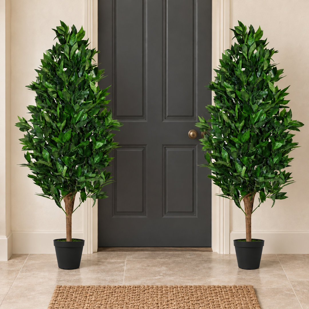 Leaf Topiary Bay Laurel Cone Artificial Tree In Pot 120Cm 2 Pack - Image 7