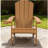 Lounge chair teak color, suitable for all seasons: Outdoor lounge chair, made of sturdy HIPS material, equipped with 304 stainless steel accessories.-134928774