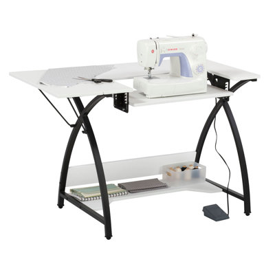 Yarbro 74.6cm x 38.5cm Foldable Sewing Table with Sewing Machine Platform