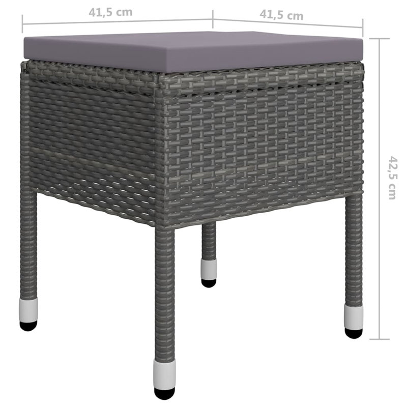  Ensemble de salle à manger 5 pièces en bois d'acacia massif gris, Gris foncé, Gris