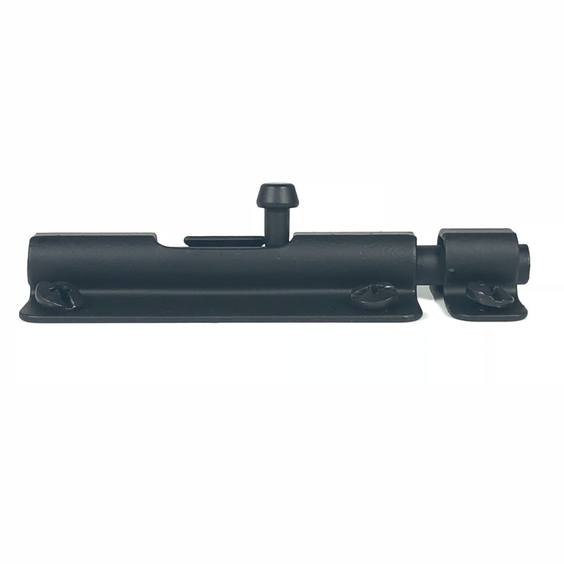 Black Iron Slide Barrel Bolt for Doors and Cabinets