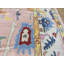 Tapis oriental rose Oushak coloré noué à la main 11 pi 10 po x 15 po 034FDAC774AE47869FCA8F37BE4B0212