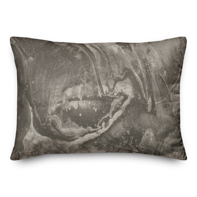 Housse et insert de coussin rectangulaire d'extérieur en marbre