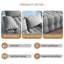 Canapé modulaire en tissu pour chambre à coucher, bureau, gris clair Arikaree Couches for Living