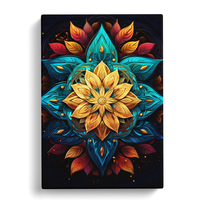Mandala Digital Art - Wrapped Canvas, 50cm H x 35cm W x 3cm D
