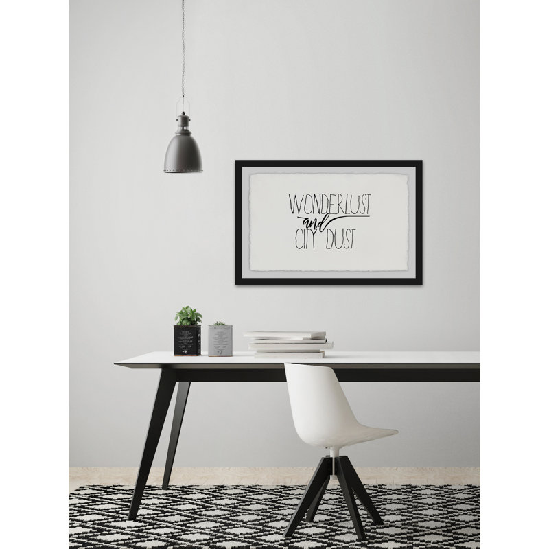 Wanderlust and City Dust 1 Piece Single Picture Frame Wall Art, 91cm H x 61cm W x 4cm D