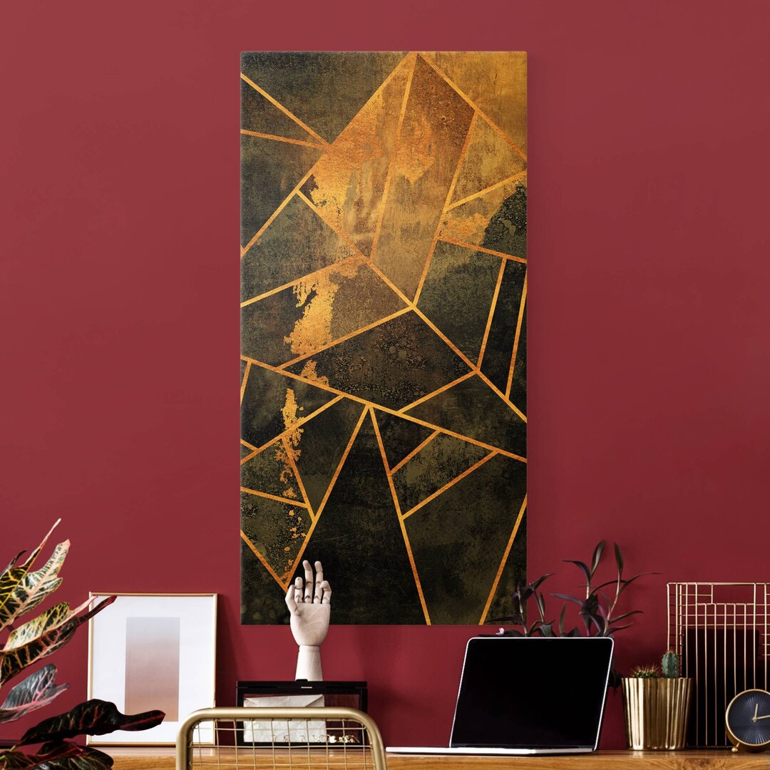 Leinwandbild Onyx mit Gold von Elisabeth Fredriksson