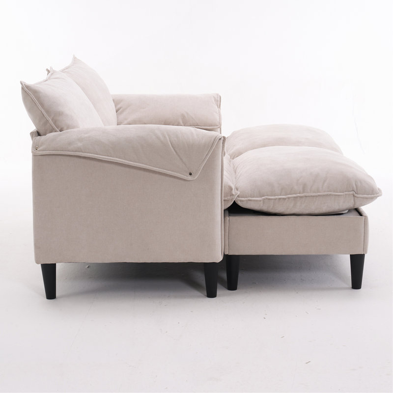 Convertible Combination Sofa Sofa U-Shaped Sofa With Footstools With Storage, Sofa For Living Room, Living Room/Bedroom/Office/Small Space 2-Seater Combination Sofa