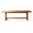 Warm Oak Rectangular Solid Trestle Dining Table-367397755