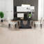 Modern Dining Table Sets For Home, Black Wood, 63-inch Mdf, Kitchen & Apartment