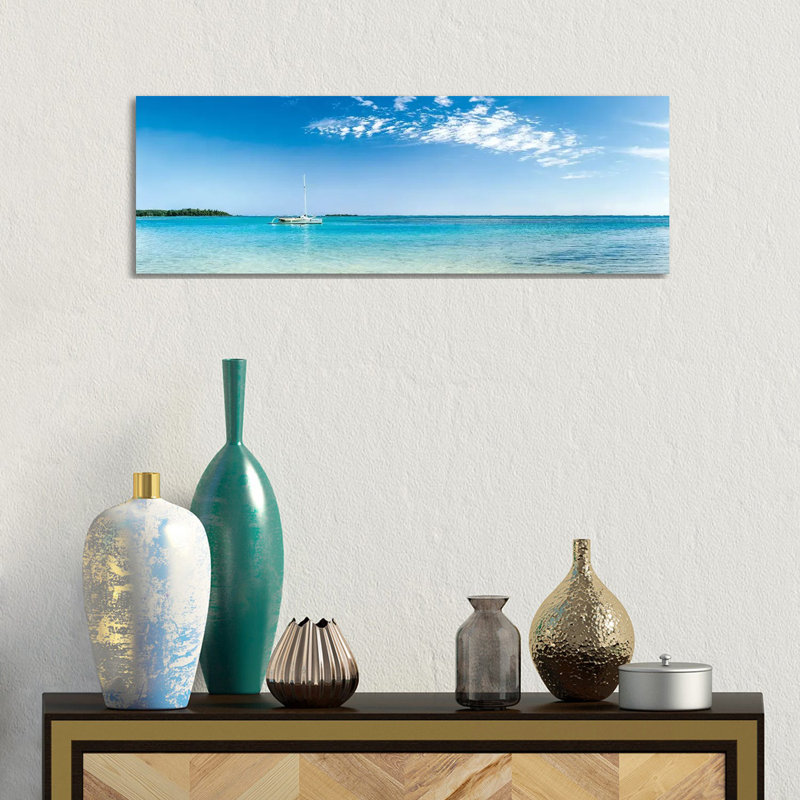 Panorama Of The Lagoon On Moorea Island by Jan Becke - Wrapped Canvas Panoramic Gallery-Wrapped Canvas Giclée