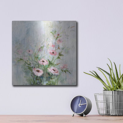 Luxe Metal Art 'Garden Secrets 3' by Karen Hale Metal Wall Art, 12" x 12"