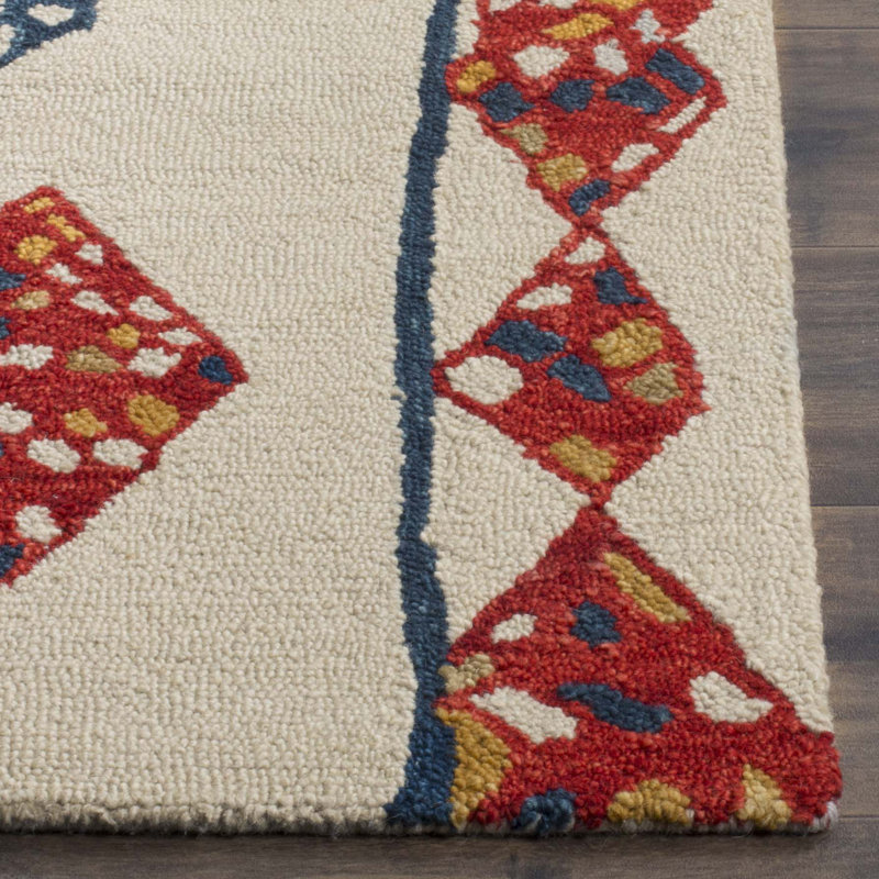 Tapis géométrique en laine touffeté à la main Yeager, Rectangulaire 3 pi x 5 pi