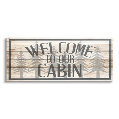 «Cabin Welcome Sign», texte rustique par Kim Allen - Art textuel
