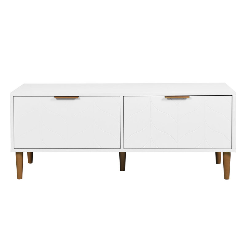 Adams Unfinished TV Stand for TVs up to 88", White