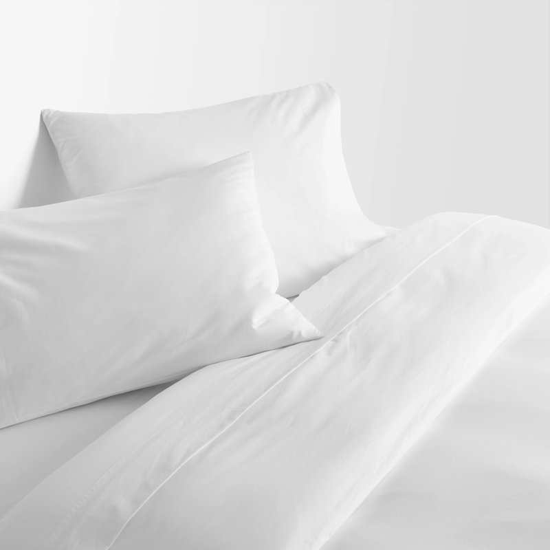 Percale, White, King