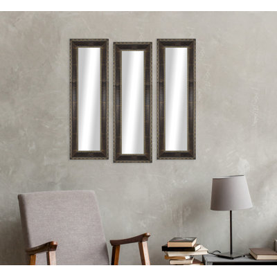 Derrell Solid Wood Flat Wall Mirror