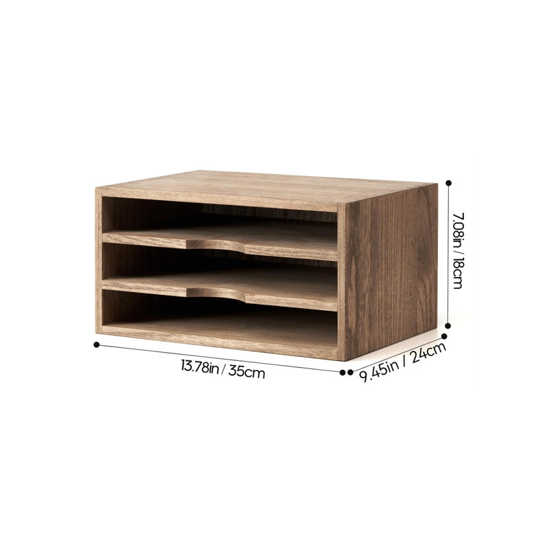 Solid Wood Desk Organiser