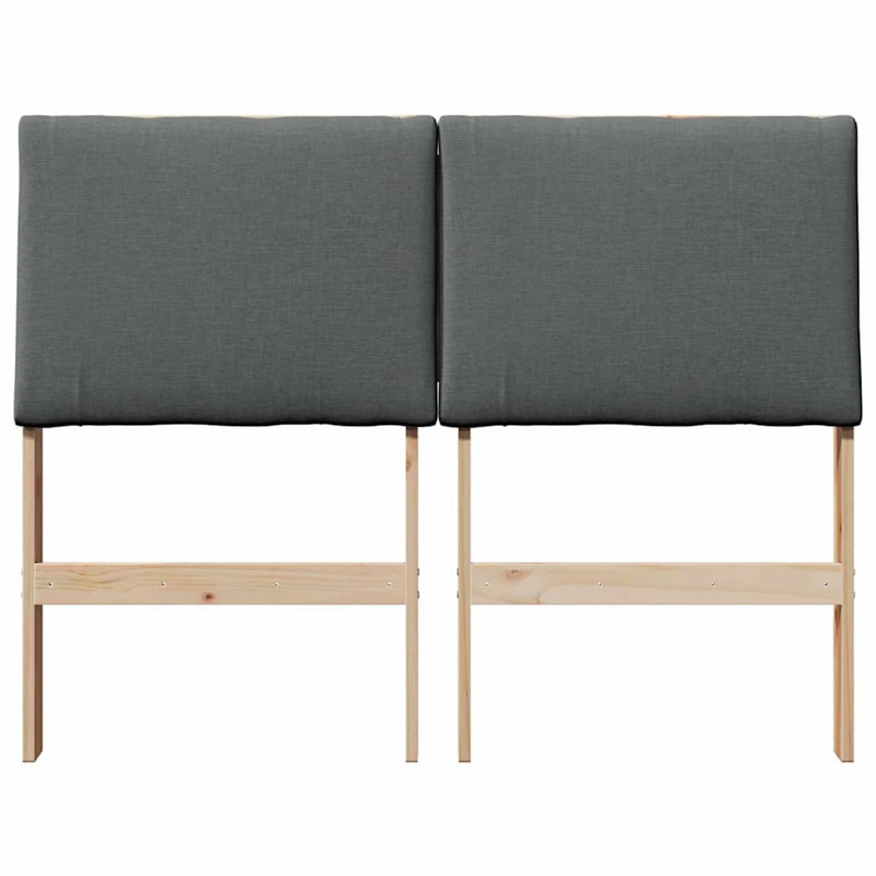 Solid Wood Headboard, EU Double - 135 x 200 cm, Brown, Dark Grey