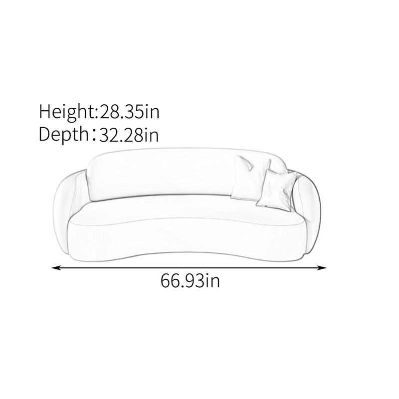 Varya, Gray/Khaki, 28.35" H x 66.93" W x 32.28" D