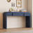 Modern Console Table With 2 Grooved Storage Drawers – Fluted Entryway Table With Rounded Silhouette
