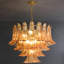 Luminaire suspendu en verre ambré Artisanal - élégance Mid-Century rétro avec détails dorés-1273539007-1262329802-1262329800