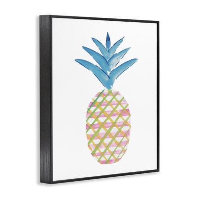 Giclée tropicale tartan ananas par Julie DeRice