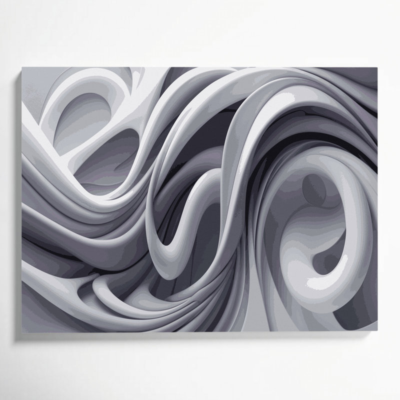 Art mural sur toile Biomorphic Abstraction 12, H 20 po x l 24 po