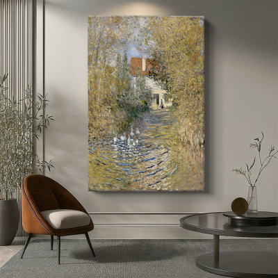 Les oies - Toile tendue sur châssis par Claude Monet