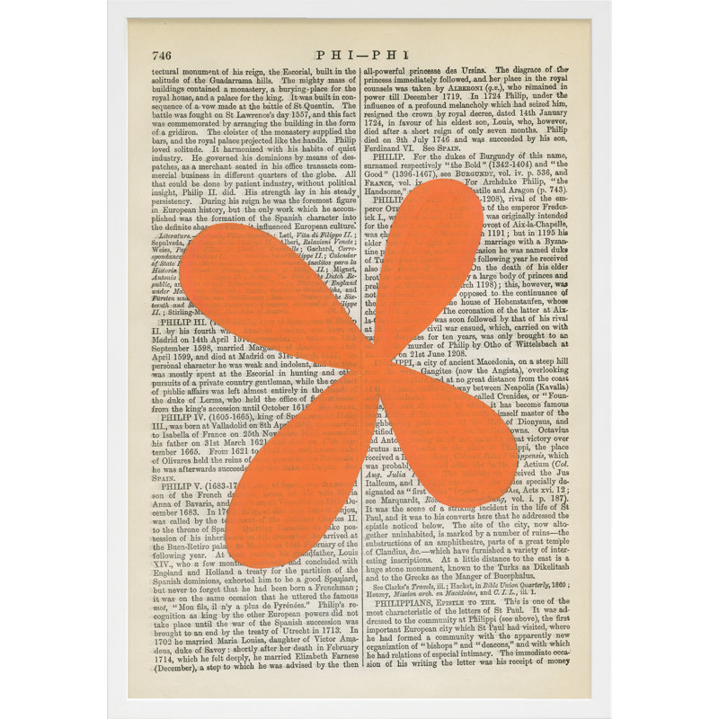PHI-PHI Print by Michela Sorrentino, 30" H x 21" W x 1.25" D, White Wood