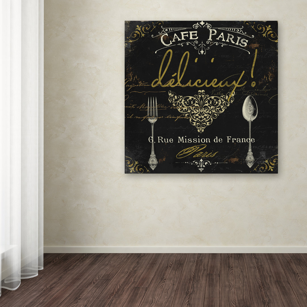 'La Cuisine III' by Jadaya Vintage Advertisement on Wrapped Canvas Lark Manor™ 