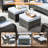 Outdoor Wicker 7 Person Seating Group With Cushions With A Fire Pit-1512549313