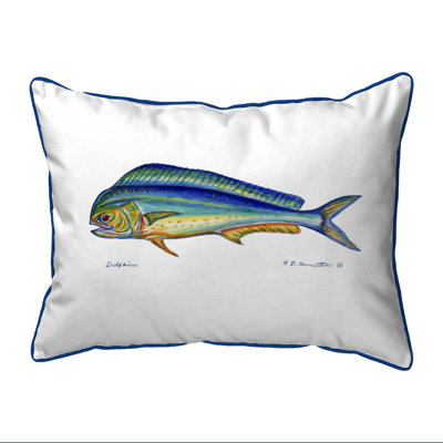 Dolphin Outdoor Throw Pillow