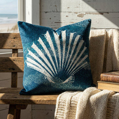  'Sea Glass I' Velvet Throw Pillow