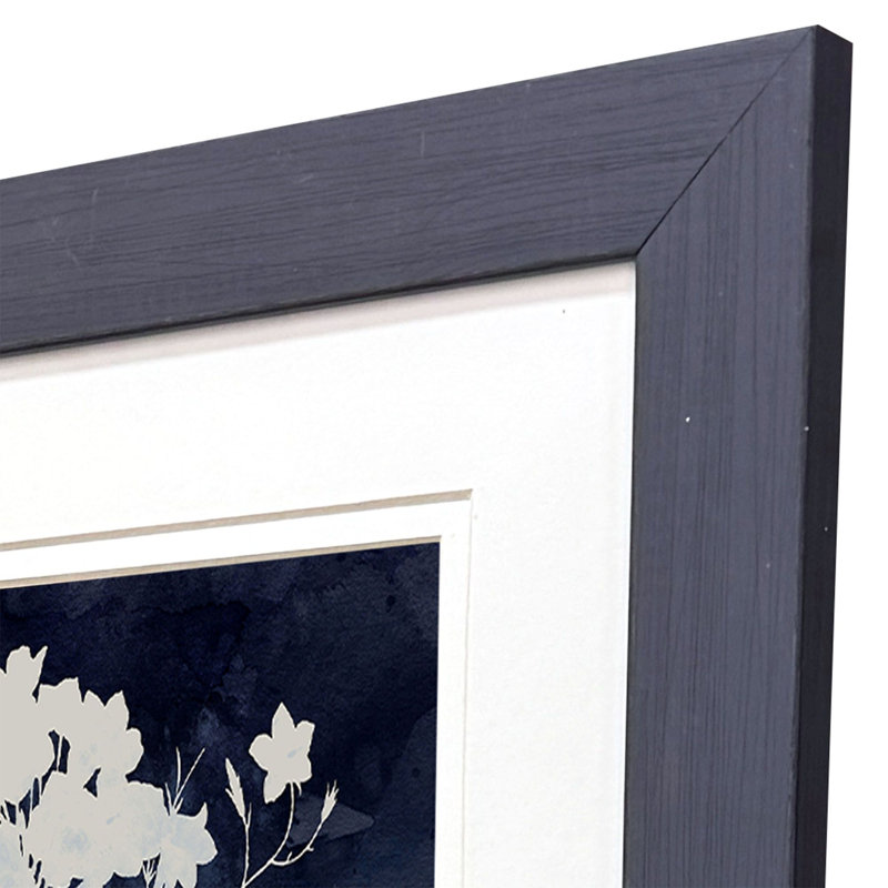 Indigo Blooms Framed Art